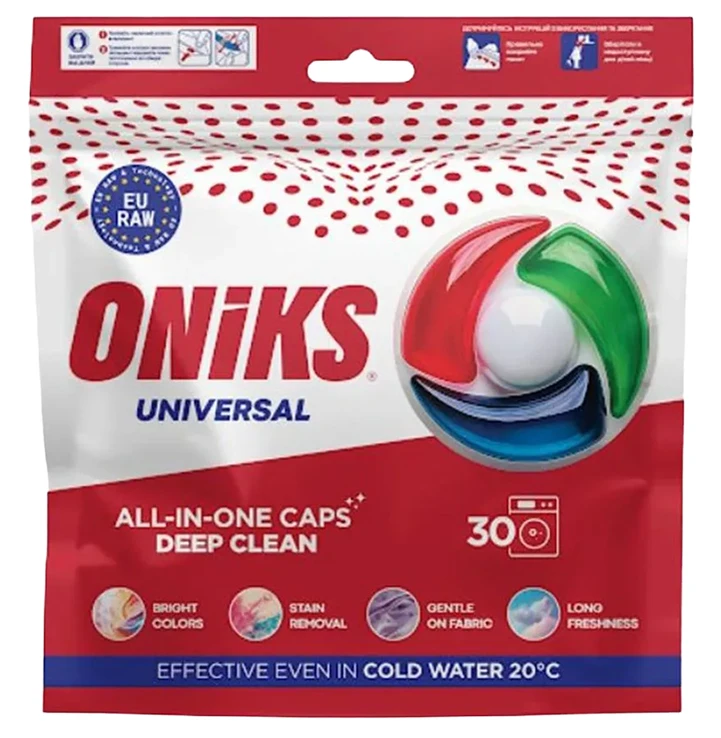 Капсули для прання ONIKS Universal, 30 шт